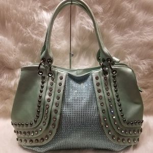 GORGEOUS STUDDED RHINESTONE FASHION HANDBAG